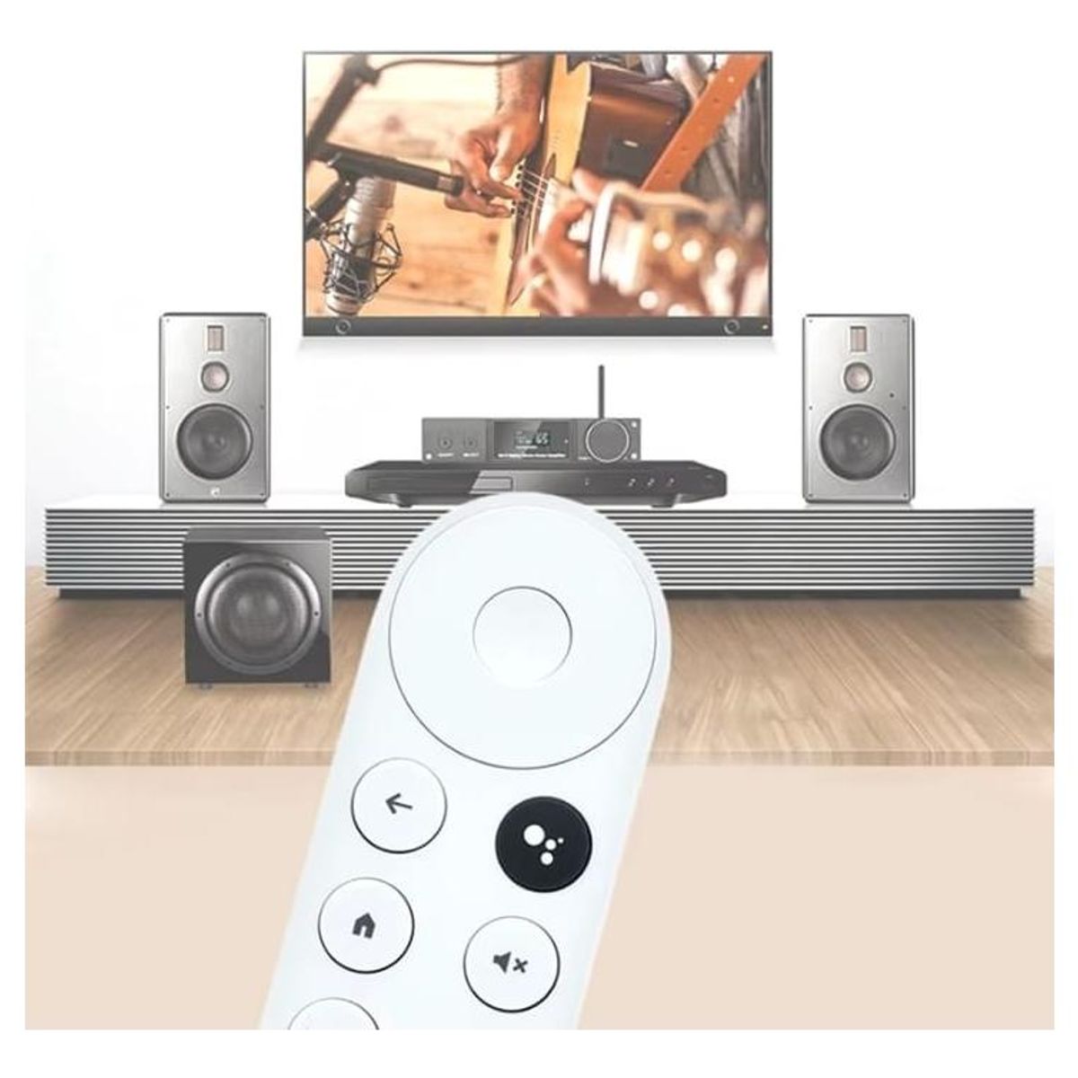 GENERICO - Control Remoto Inalámbrico y Voz para Chromecast 4K