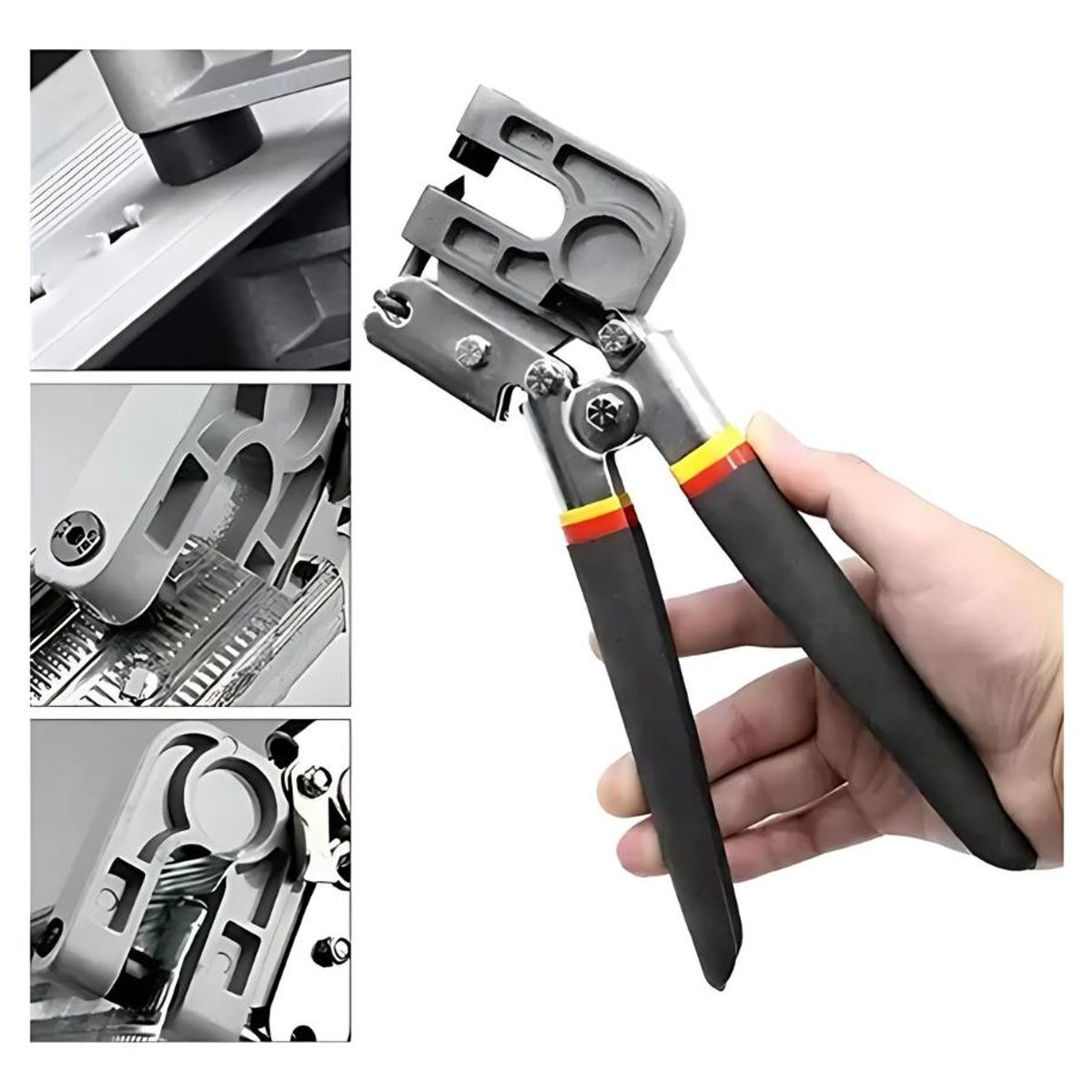 GENERICO - Alicate Punzador Ergonómico para Unión de Perfiles Metálicos