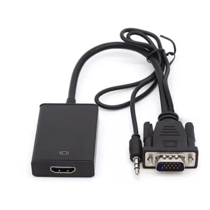 GENERICO - Convertidor VGA a HDMI con Audio para PC y Laptop