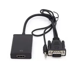 GENERICO - Convertidor VGA a HDMI con Audio para PC y Laptop