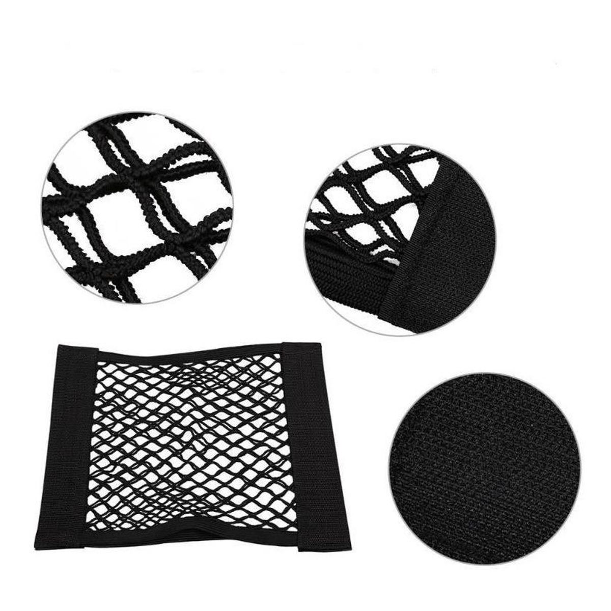 GENERICO - Organizador de Maletero con Malla Elástica y Velcro