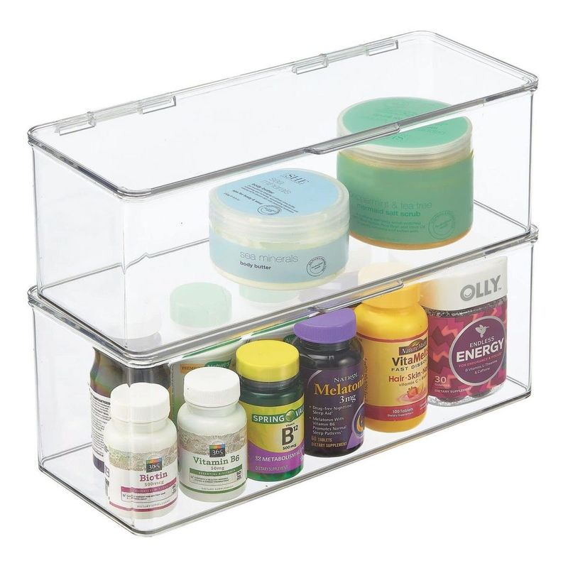 GENERICO - Organizador de Maquillaje Mini 2 Piezas Translucidas