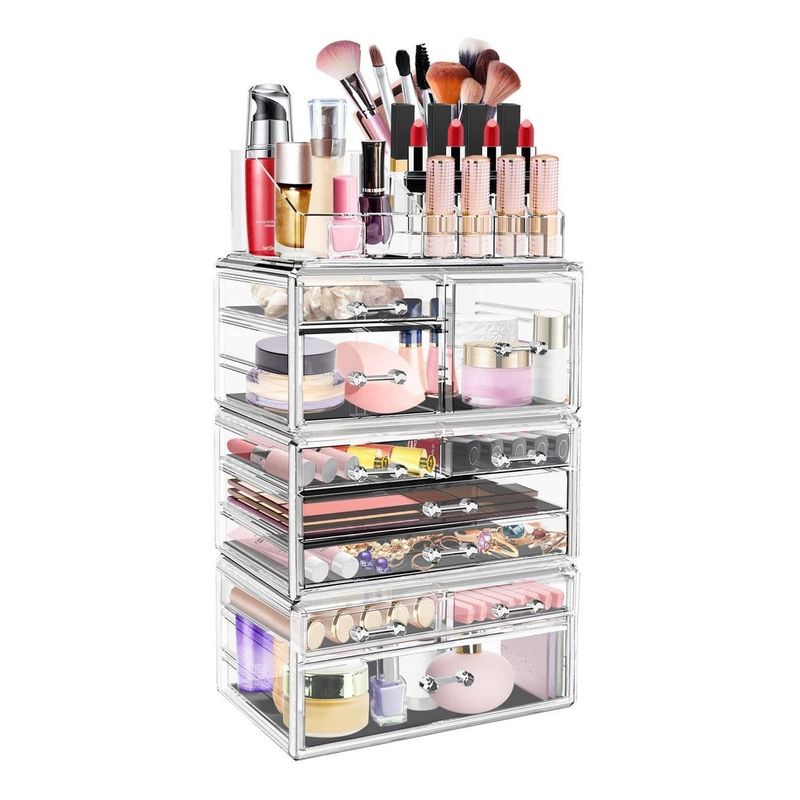 GENERICO - Organizador Acrílico Apilable para Brochas y Accesorios