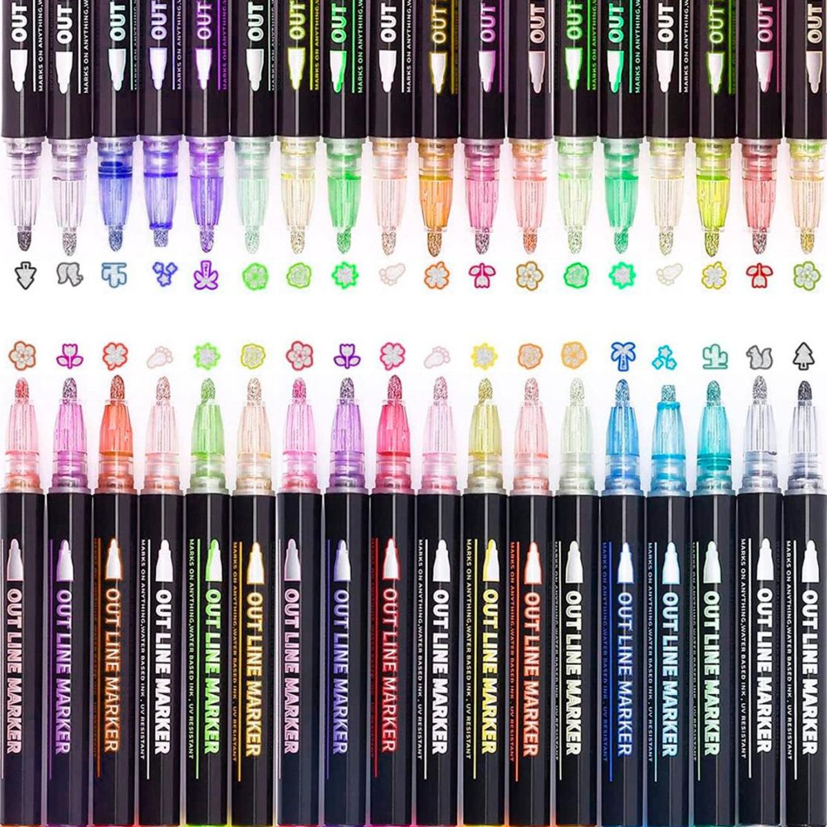 GENERICO - Rotuladores Mágicos Metálicos de Colores 36 Efectos Únicos