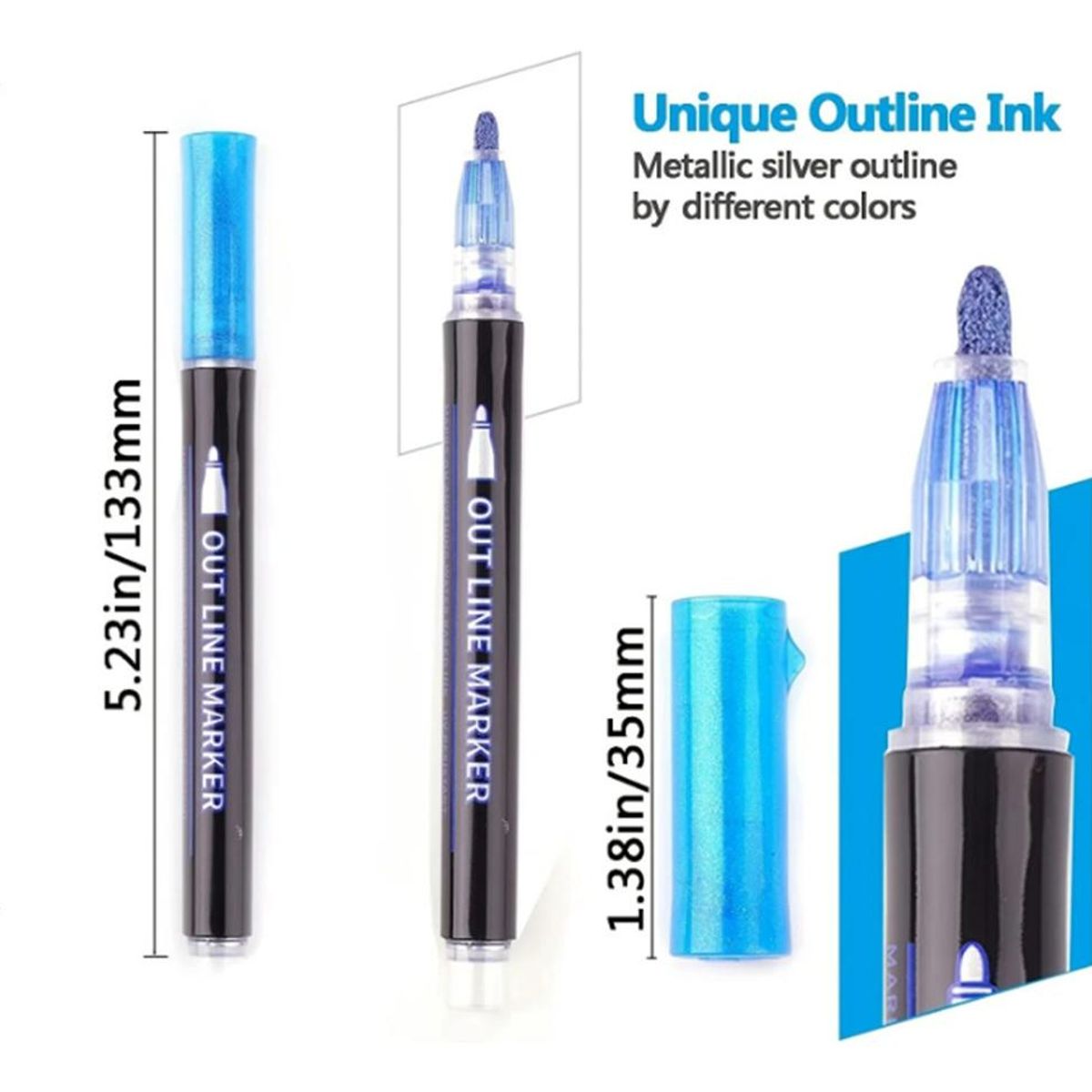 GENERICO - Rotuladores Mágicos Metálicos de Colores 36 Efectos Únicos