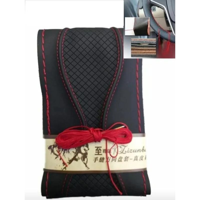 GENERICO - Funda de Volante Antideslizante de Semicuero para Conducir