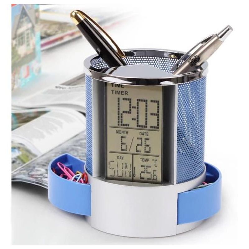 GENERICO - Organizador Multifuncional con Reloj Digital y Termómetro