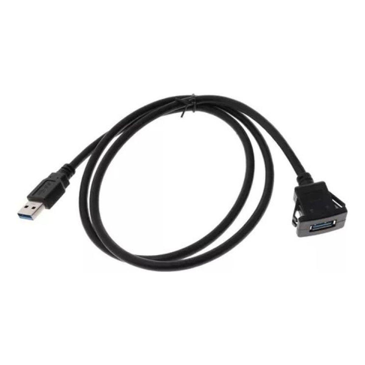 GENERICO - Cable USB Extensión para Auto 1 Metro con Base Empotrada