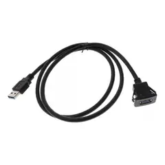 GENERICO - Cable USB Extensión para Auto 1 Metro con Base Empotrada