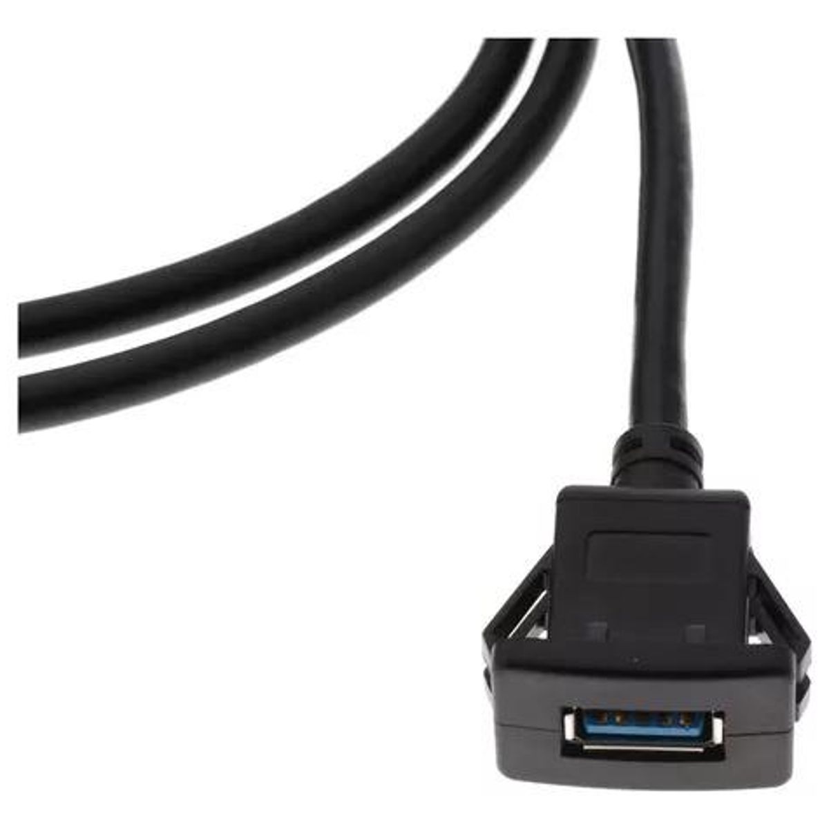 GENERICO - Cable USB Extensión para Auto 1 Metro con Base Empotrada
