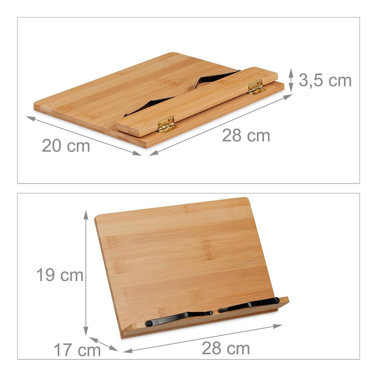 GENERICO - Soporte de Lectura Ajustable de Madera Multifuncional