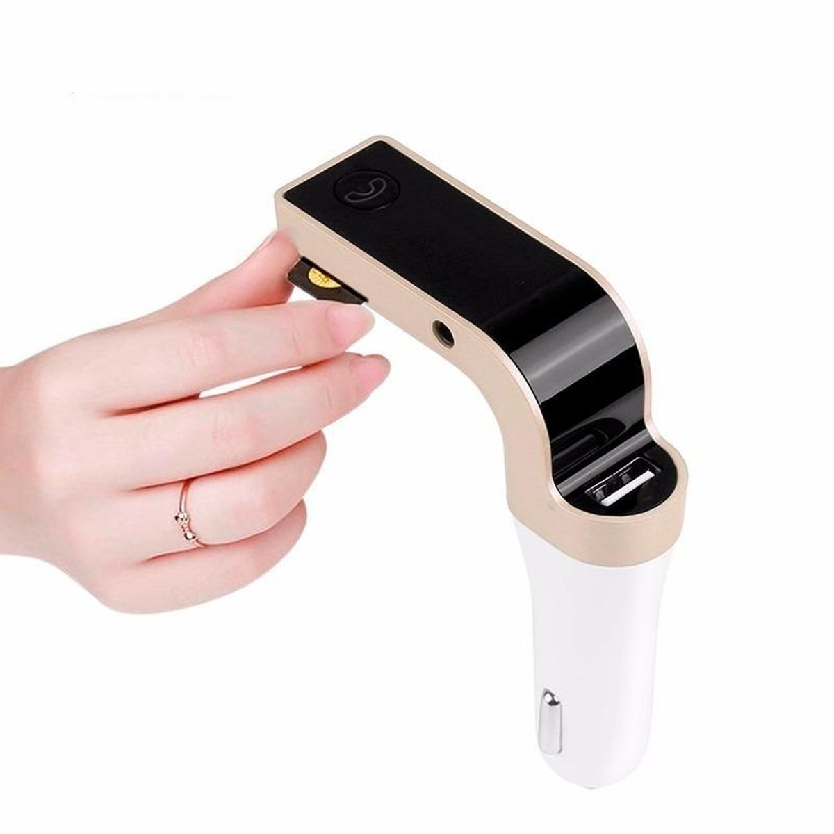 GENERICO - Transmisor FM Bluetooth con USB y manos libres para auto