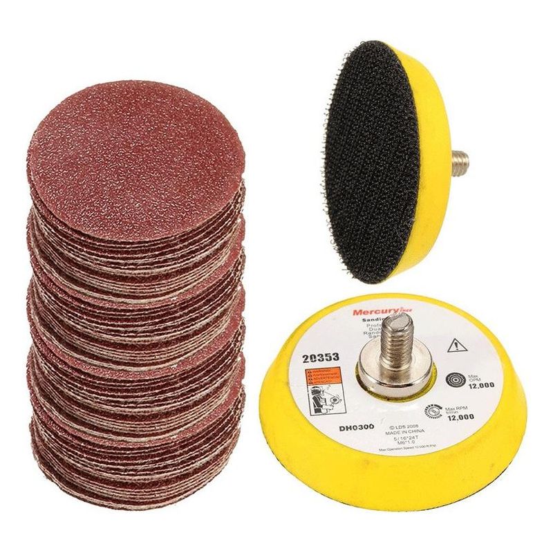 GENERICO - Kit de Lijado Angular con Discos y Velcro para Múltiples Materiales