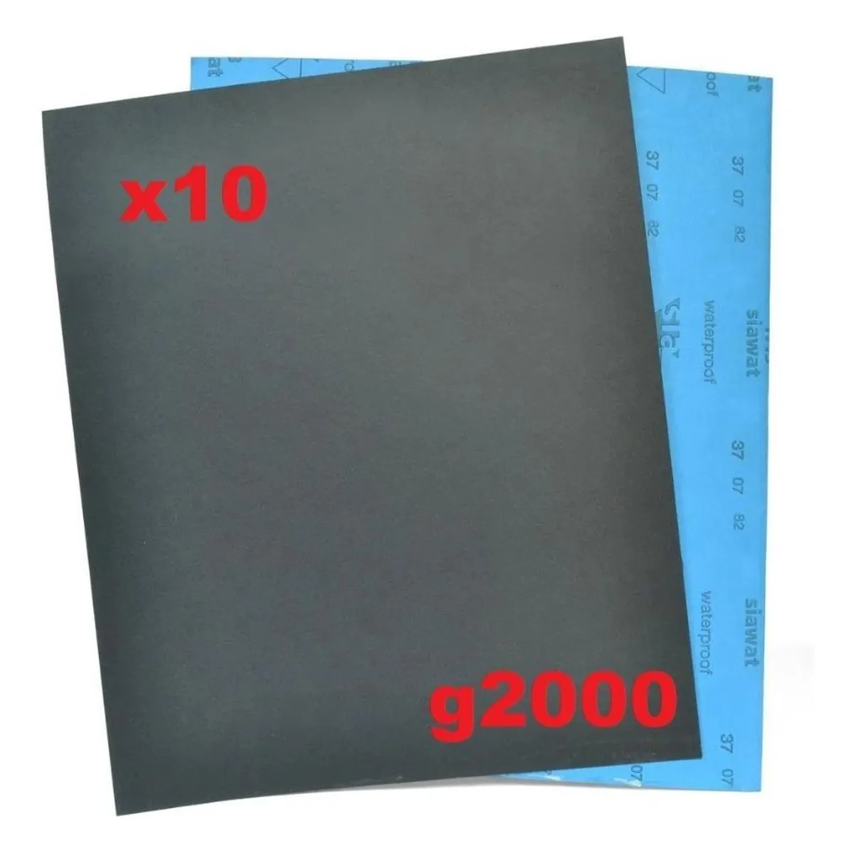 GENERICO - Lijas Al Agua 2000 Pack de 10 Unidades de Alto Rendimiento