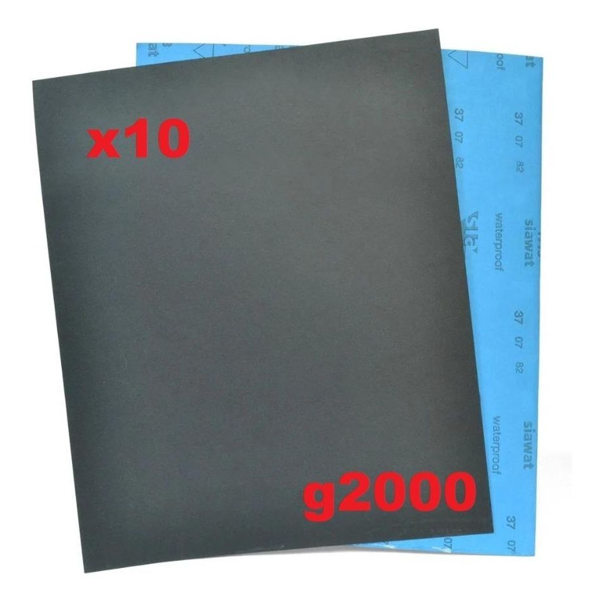 GENERICO - Lijas Al Agua 2000 Pack de 10 Unidades de Alto Rendimiento