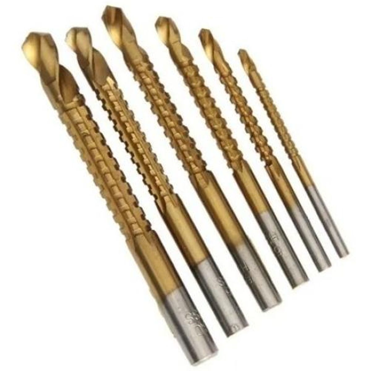 GENERICO - Set de 6 Brocas de Corte y Perforación en Acero HSS