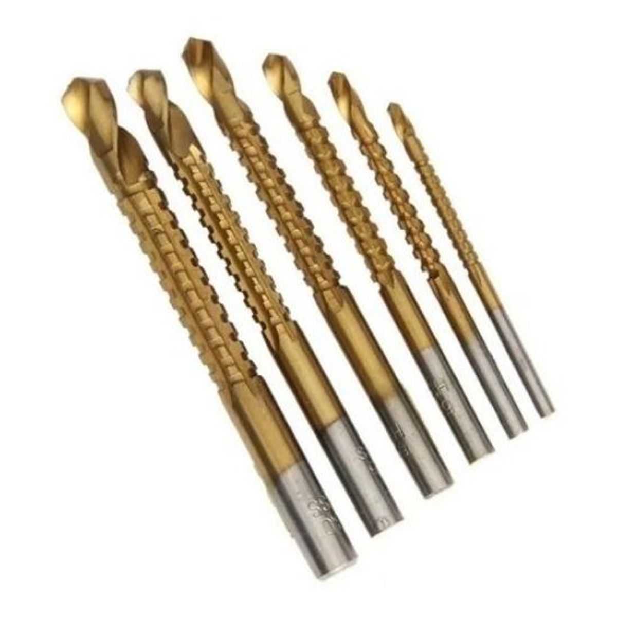 GENERICO - Set de 6 Brocas de Corte y Perforación en Acero HSS