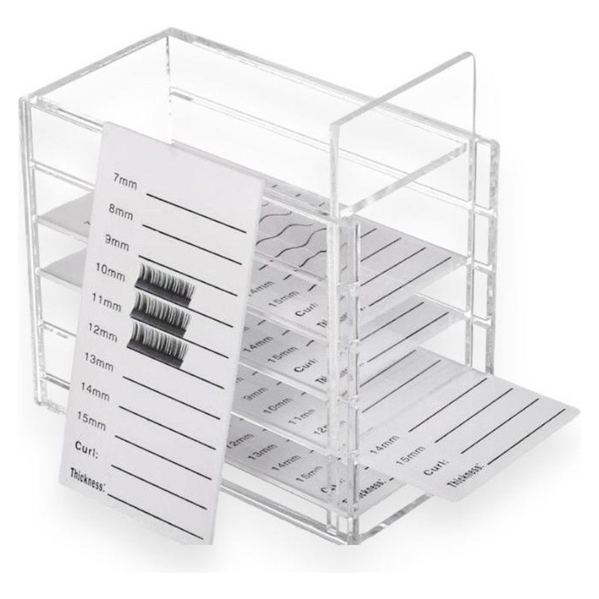 GENERICO - Caja Transparente de Organización para Pestañas 5 Capas