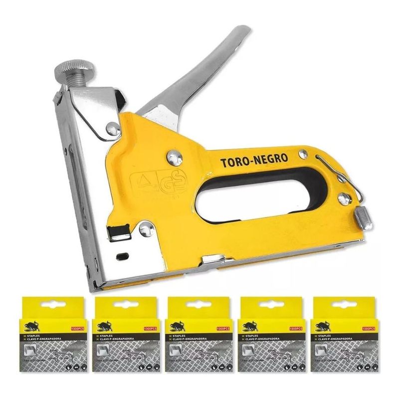 GENERICO - Engrapadora Manual Ajustable para Tapicería con 5600 Grapas