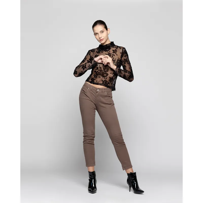 LINEATRE - Polera Mujer Delfina Negro Lineatre