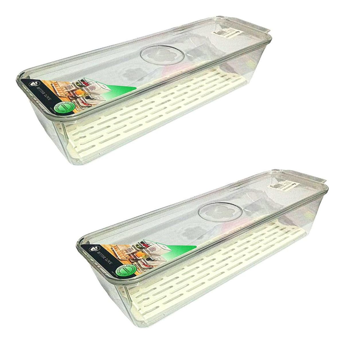 GENERICO - Caja Organizadora de Alimentos Hermética con Mango 34x11cm