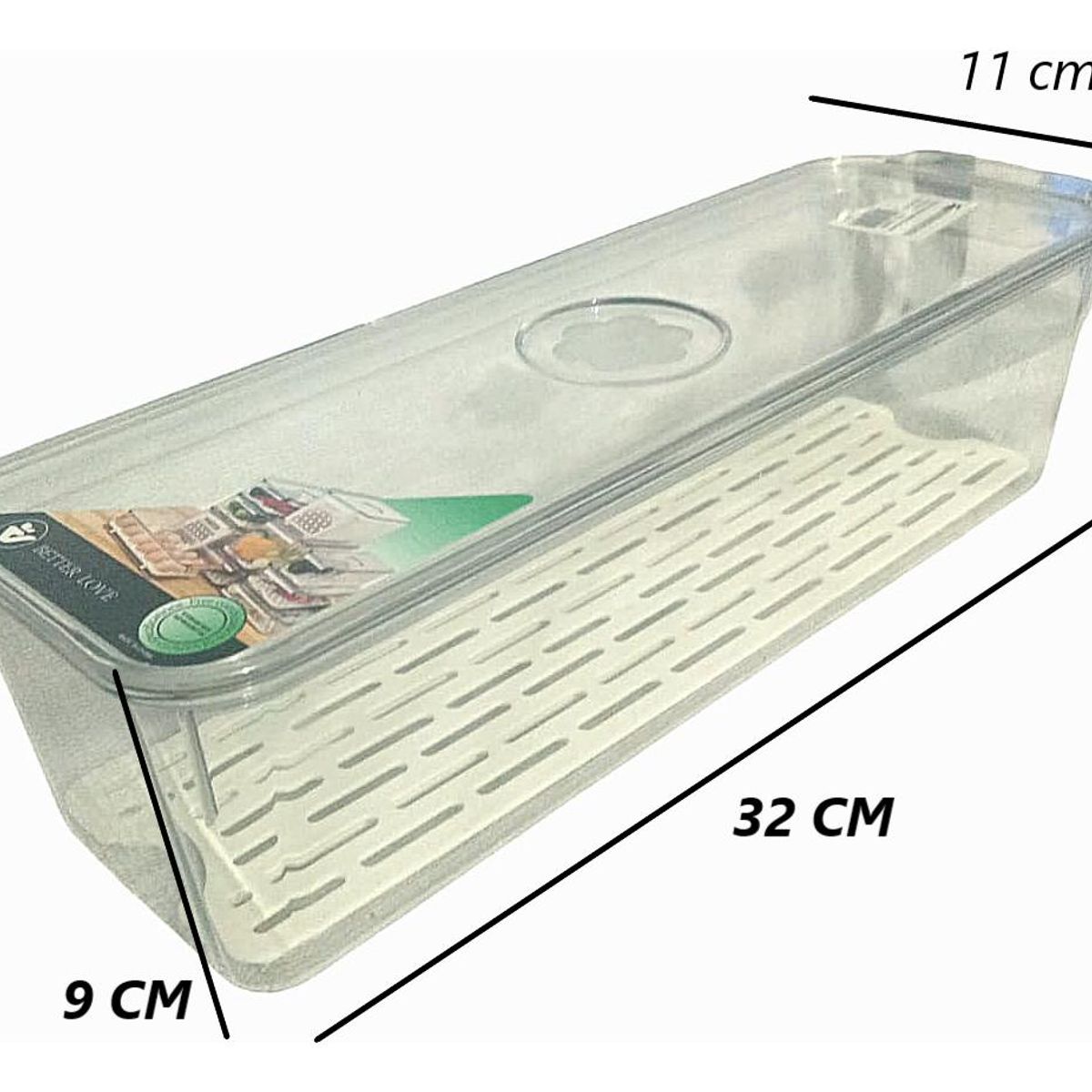 GENERICO - Caja Organizadora de Alimentos Hermética con Mango 34x11cm