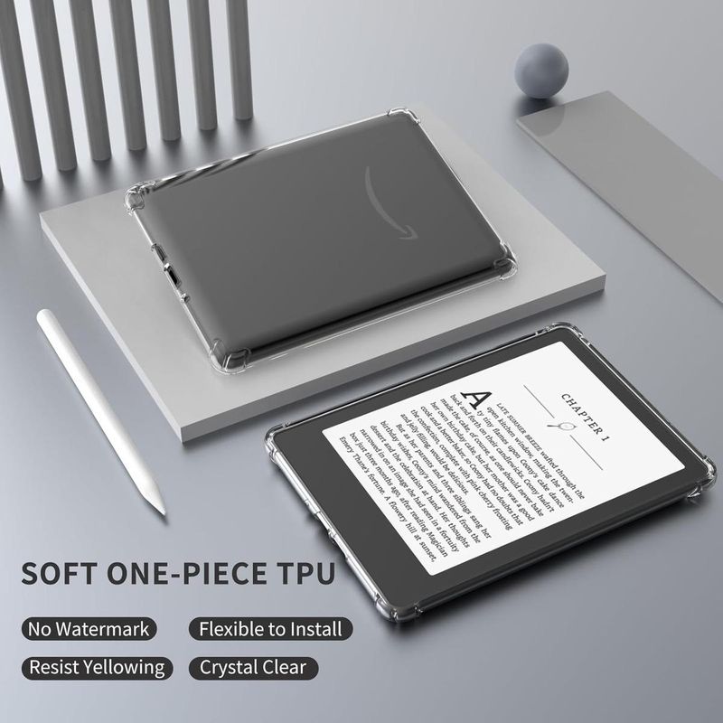 GENERICO - Funda Azul Transparente para Tu Kindle Paperwhite 11ª Gen