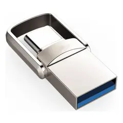 GENERICO - Pendrive USB-C 128 GB Metal Resistente y Sin Vencimiento