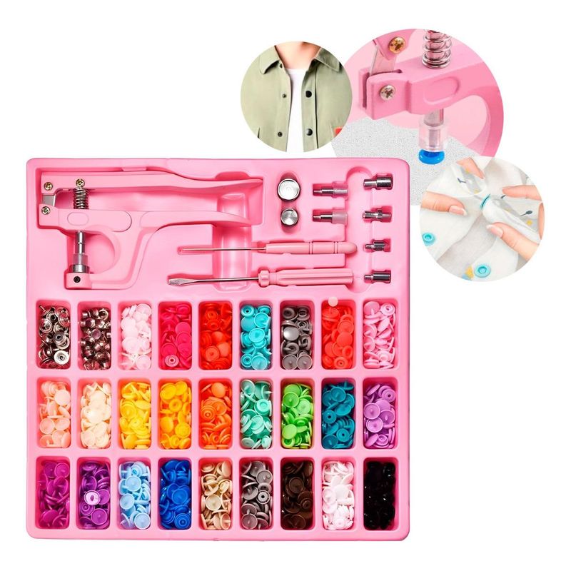 GENERICO - Kit Remachador Manual con 270 Broches y Accesorios Útiles