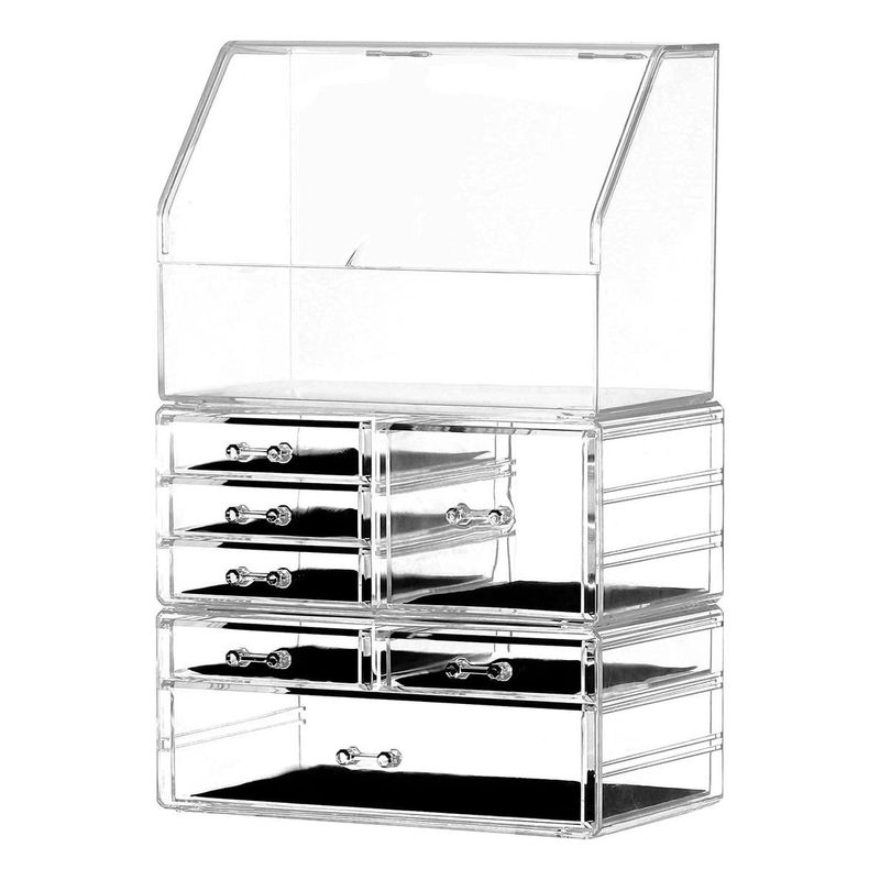 GENERICO - Organizador de Maquillaje Apilable con 7 Cajones Transparentes