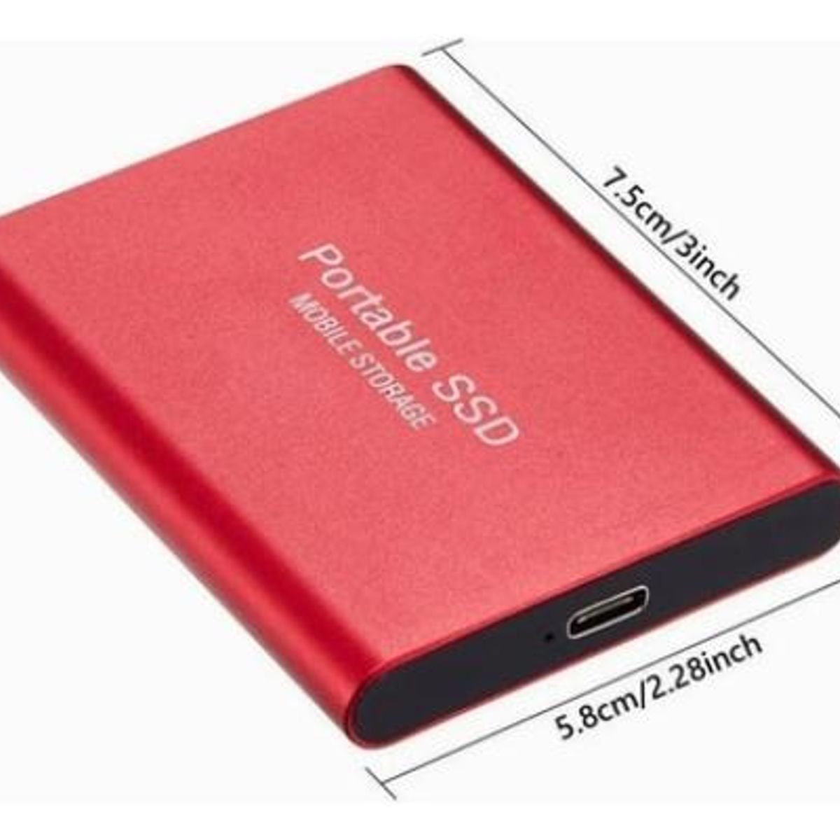 GENERICO - Disco Duro Externo SSD 1TB Negro Resistente y Rápido