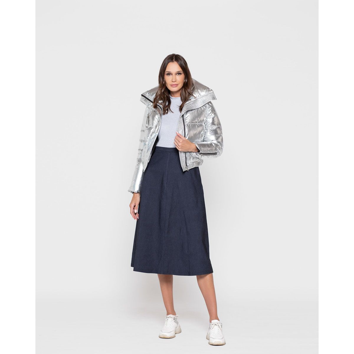 LUDOVICA - Parka Mujer Fresia Plateado Ludovica