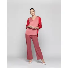 LINEATRE - Polera Mujer Genoveva Rojo