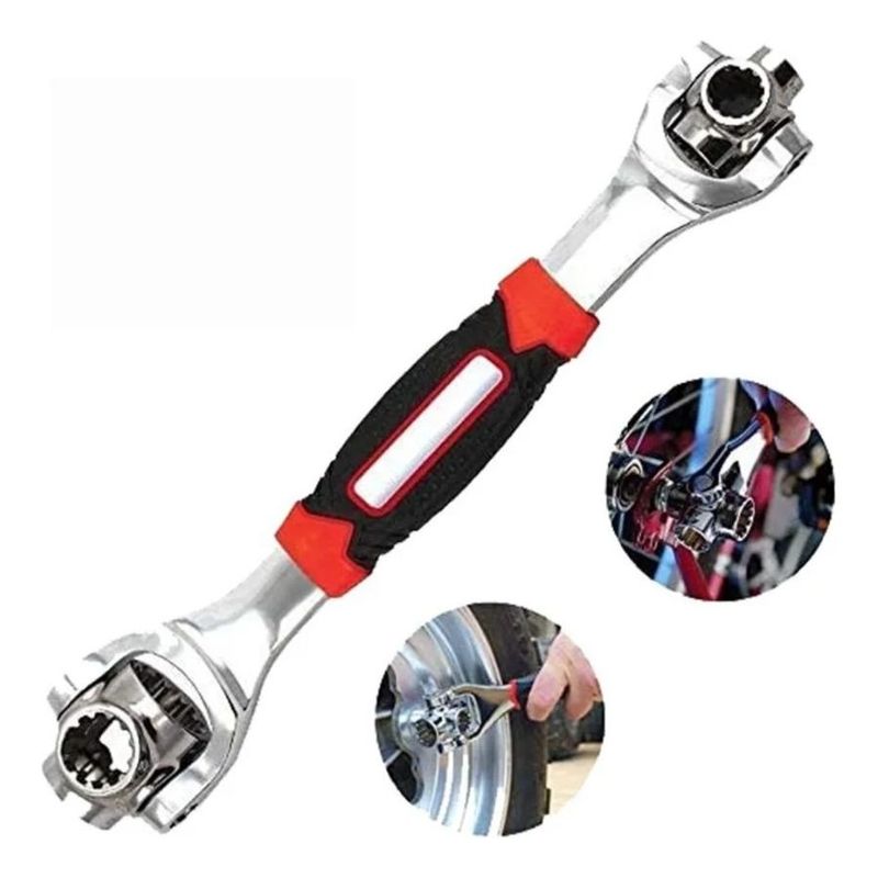 GENERICO - Llave Multifuncional Ajustable 360° 8 en 1 Antideslizante