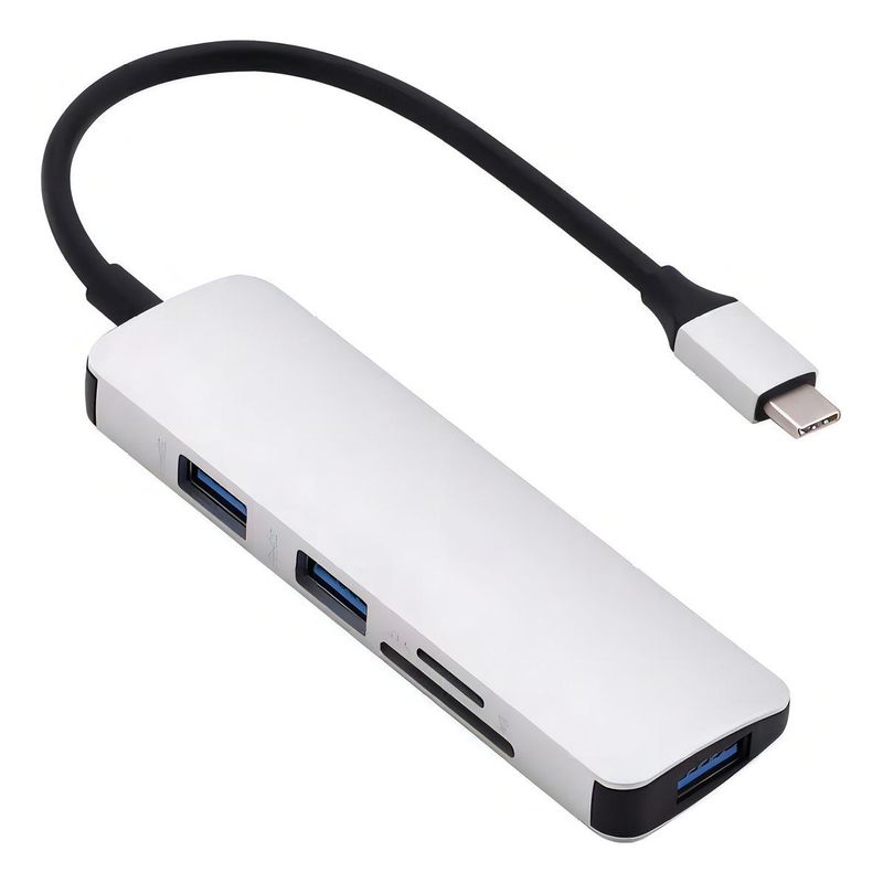 GENERICO - Hub Adaptador USB-C 5 en 1 para Conexión Rápida y Eficaz