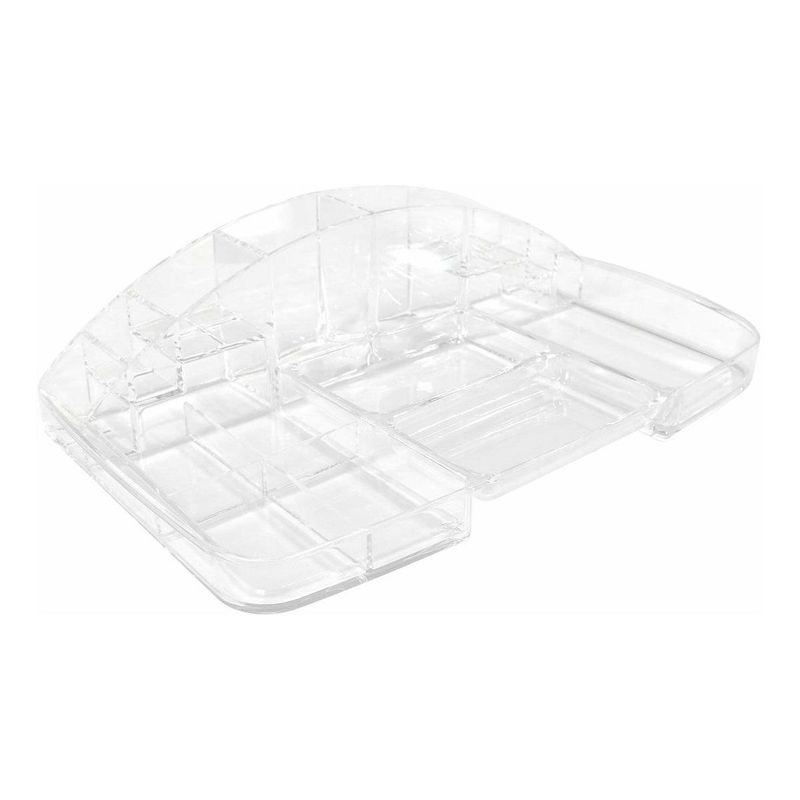 GENERICO - Caja Organizadora de Maquillaje Acrílico Rosa Dorado
