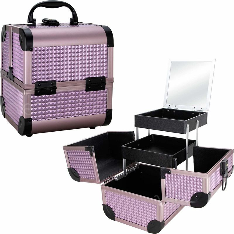 GENERICO - Organizador de Maquillaje de Cuero Genuino para Artistas