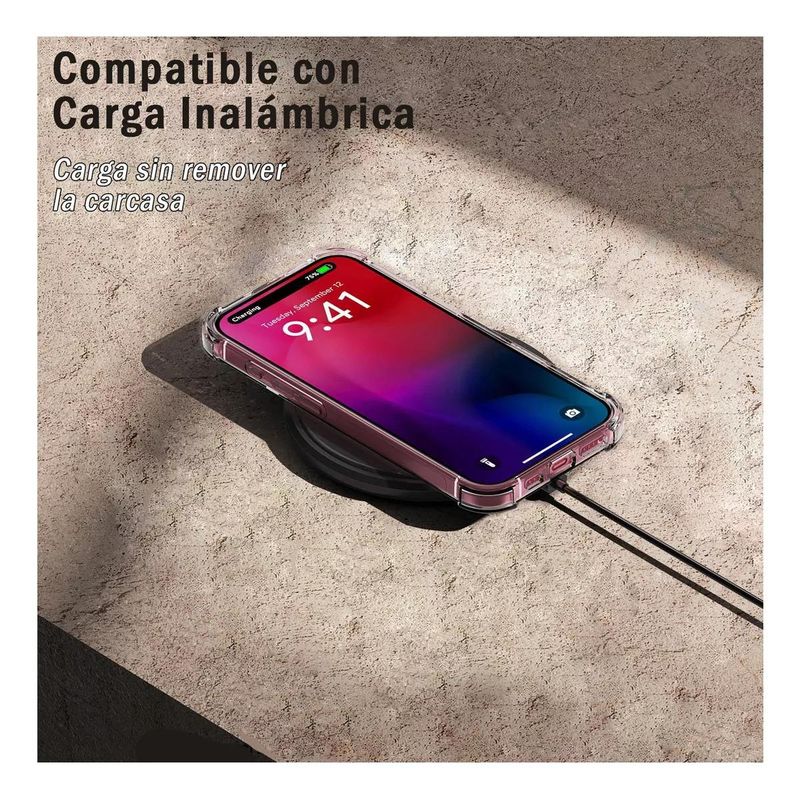 GENERICO - Carcasa Antigolpes Slim de Silicona para iPhone 15-15 Pro Max