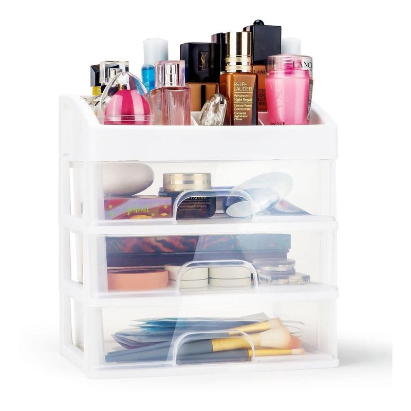 GENERICO - Estuche Organizador de Maquillaje con 3 Cajones Funcional