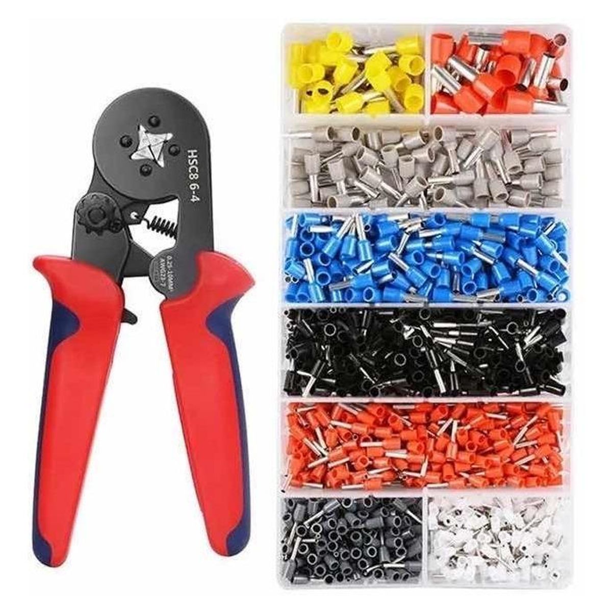 GENERICO - Alicate Crimpeador de Alta Calidad con 1200 Terminales Ferrules