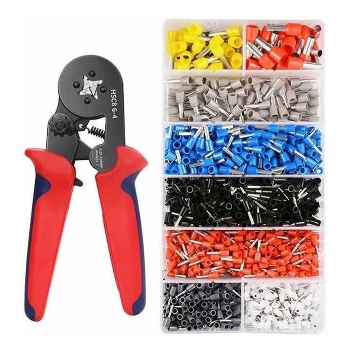 GENERICO - Alicate Crimpeador de Alta Calidad con 1200 Terminales Ferrules