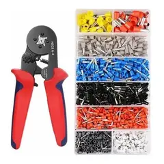 GENERICO - Alicate Crimpeador de Alta Calidad con 1200 Terminales Ferrules