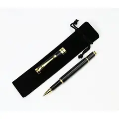 GENERICO - Pluma y Bolígrafo Elegantes con Funda de Lujo Artesanal