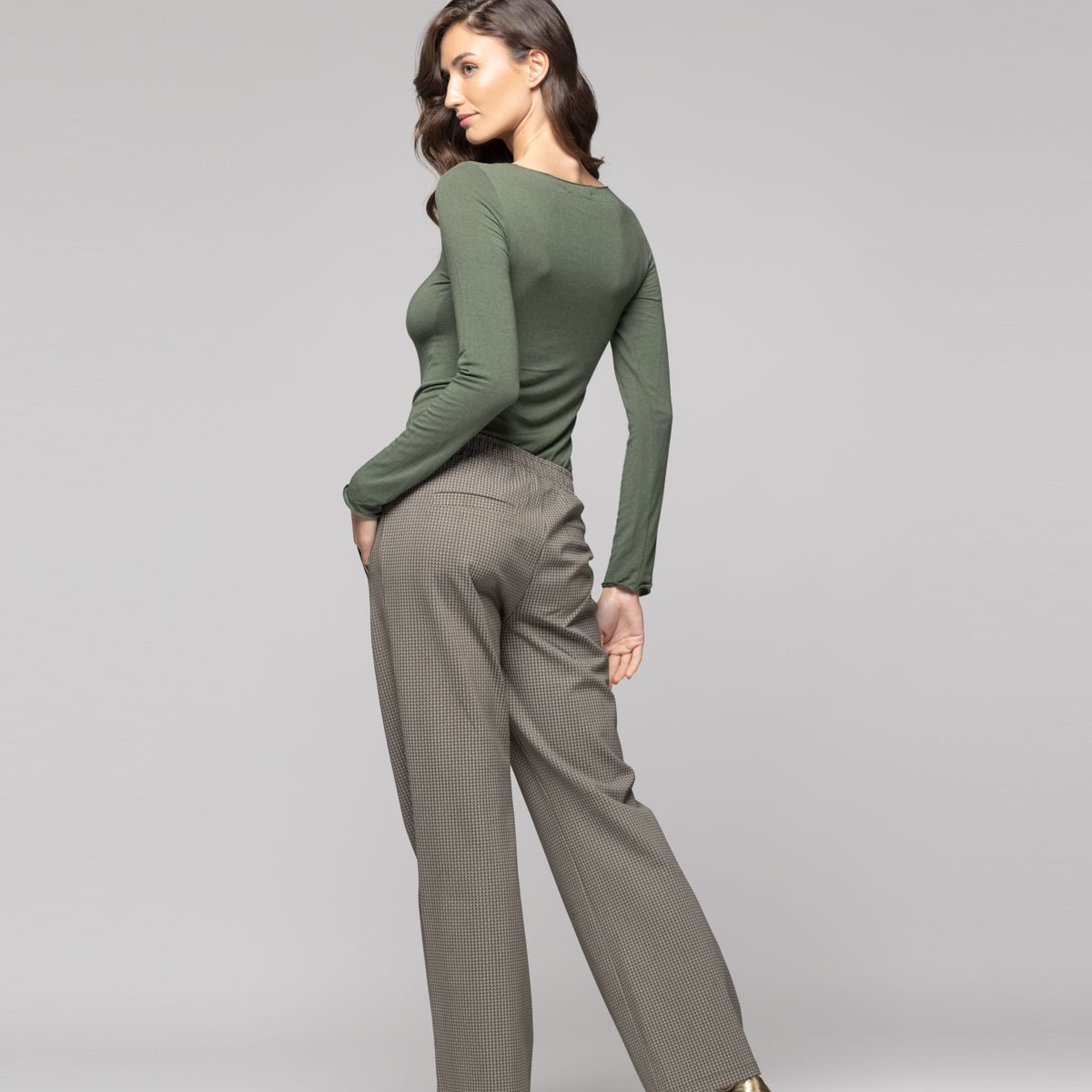 LINEATRE - Polera Mujer Donata  Verde Lineatre