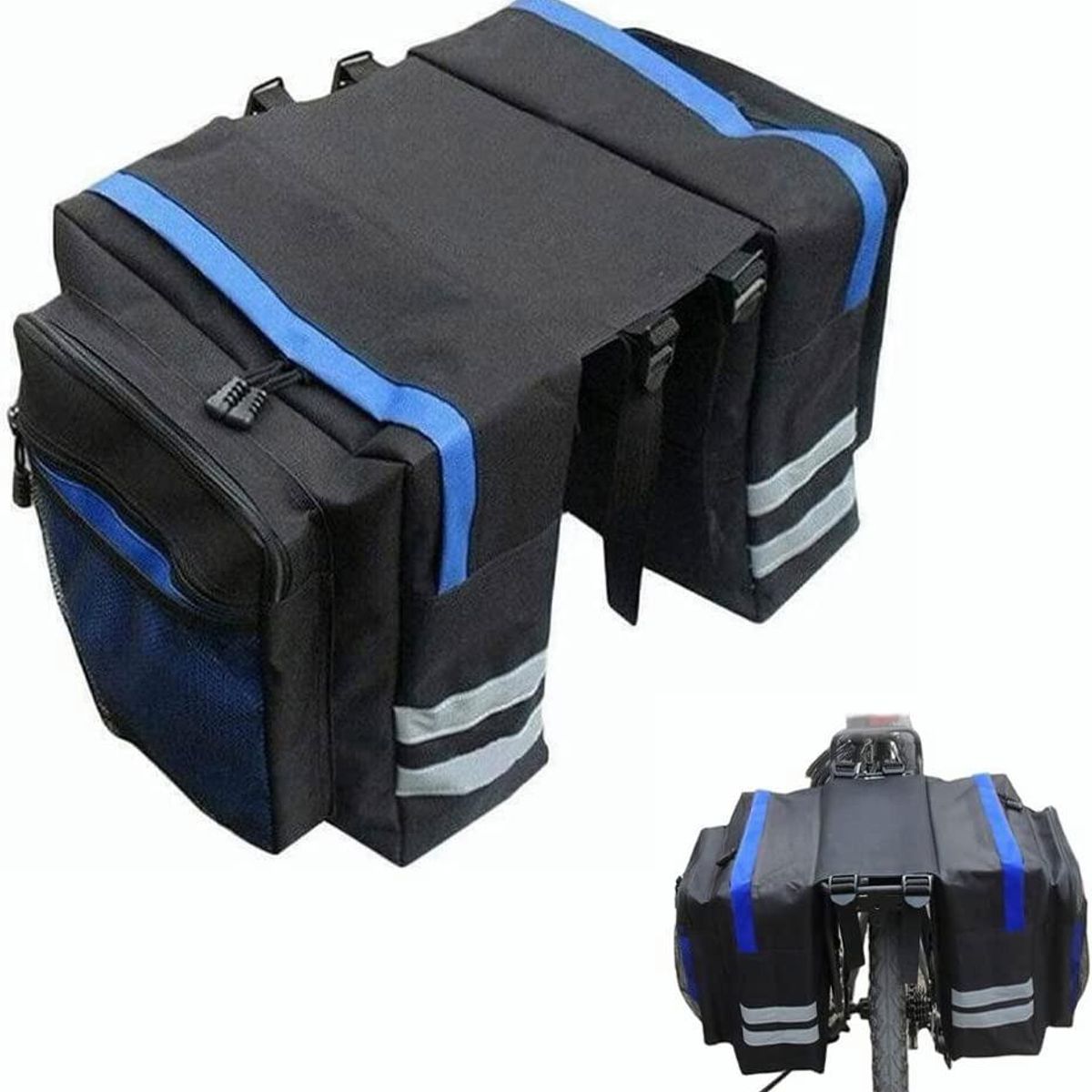 GENERICO - Alforja Reforzada para Bicicleta con Gran Capacidad 30L