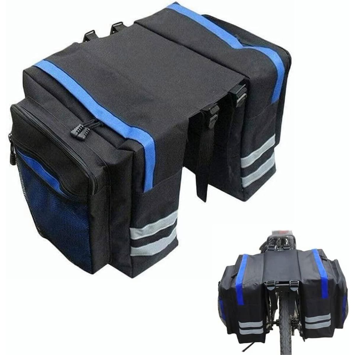 GENERICO - Alforja Reforzada para Bicicleta con Gran Capacidad 30L