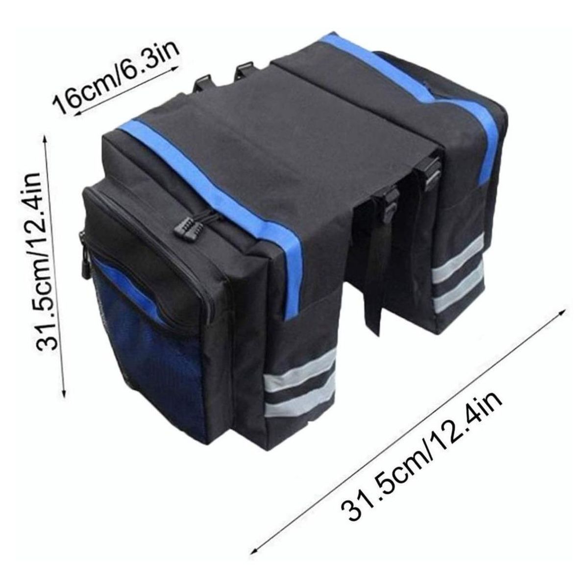 GENERICO - Alforja Reforzada para Bicicleta con Gran Capacidad 30L