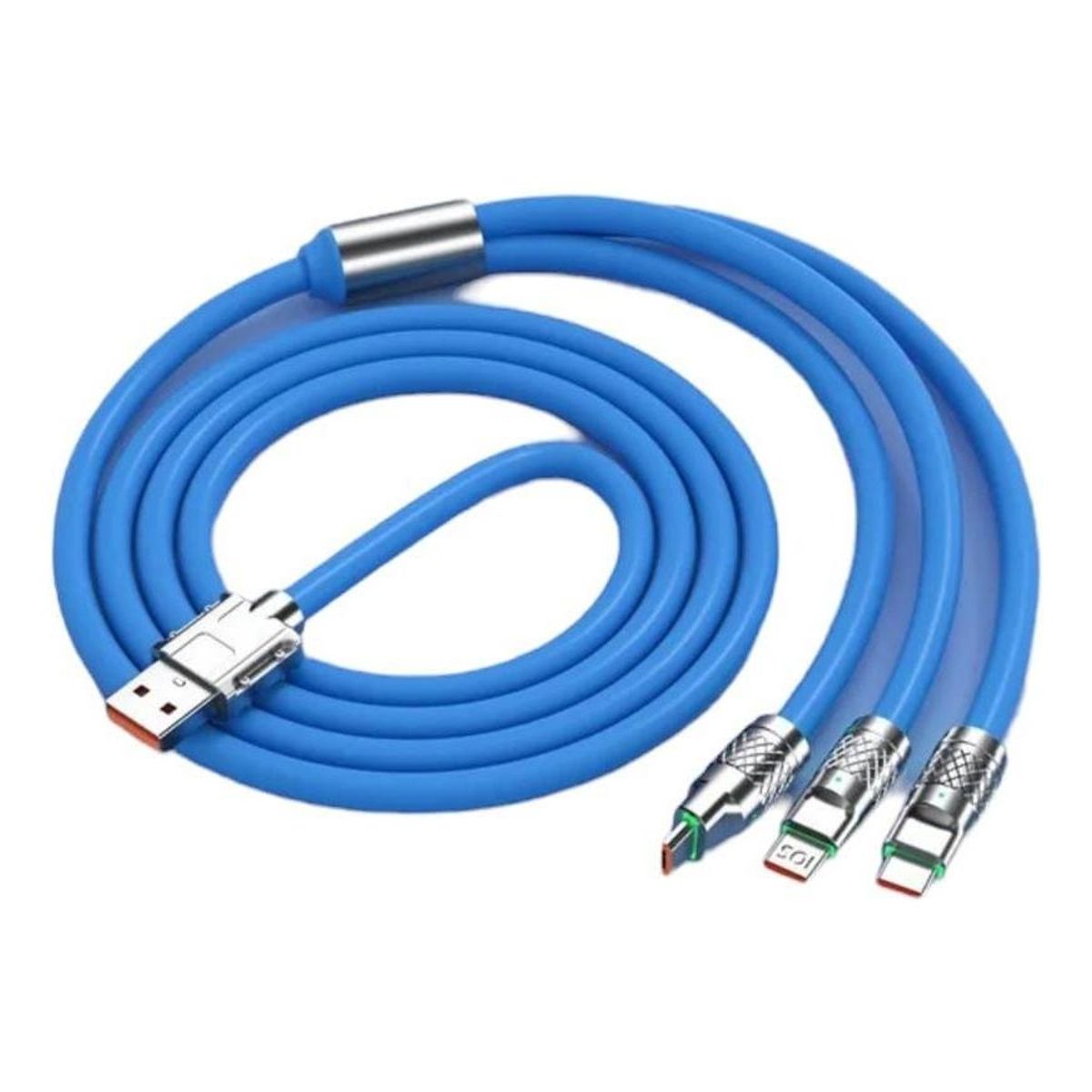 GENERICO - Cable de Carga Rápida 3 en 1 Micro USB y Tipo C 15m