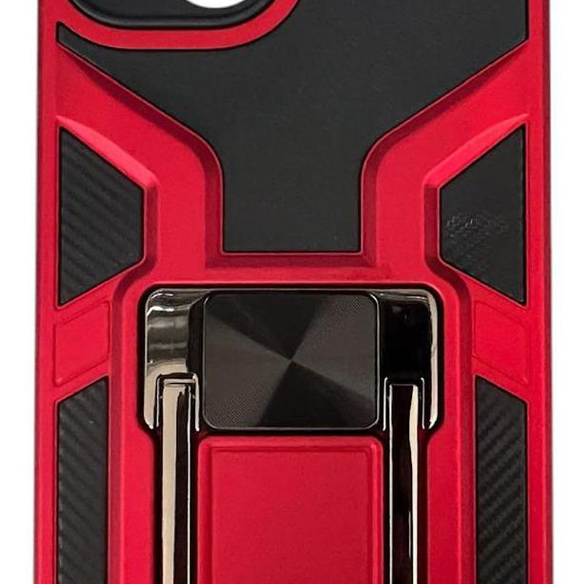 GENERICO - Funda Reforzada con Anillo para iPhone 13-14 Rojo y Duradera
