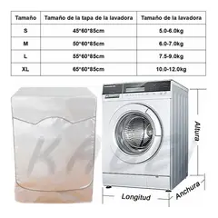 GENERICO - Cobertor Impermeable para Lavadoras y Secadoras Frontal